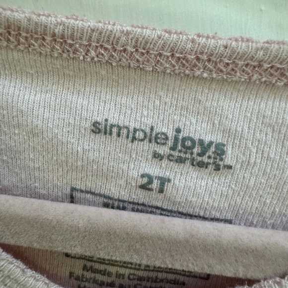 Carter’s 2T Girls Rise and Shine Cow Pink Girls Ling Sleeve Pajama Top - Picture 5 of 5